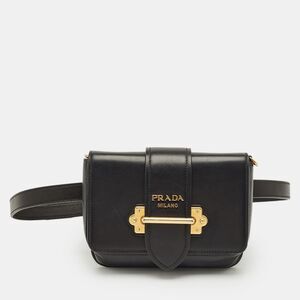 Prada Cahier Black Leather Belt Bags
